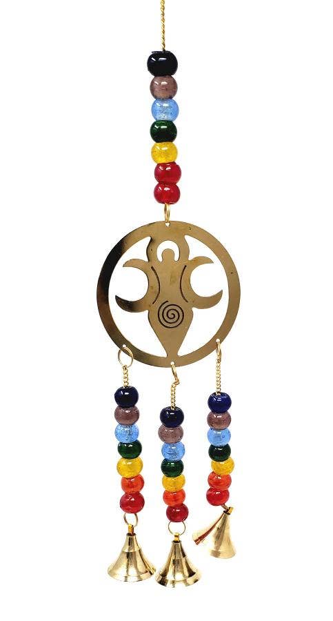 Goddess of Earth Brass Windchime 14" High