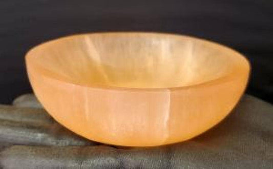 Orange Selenite Bowl 3.5"-4" Diameter