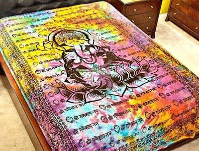 Ganesh Tapestry (Tie Dye) - 72" X 108"