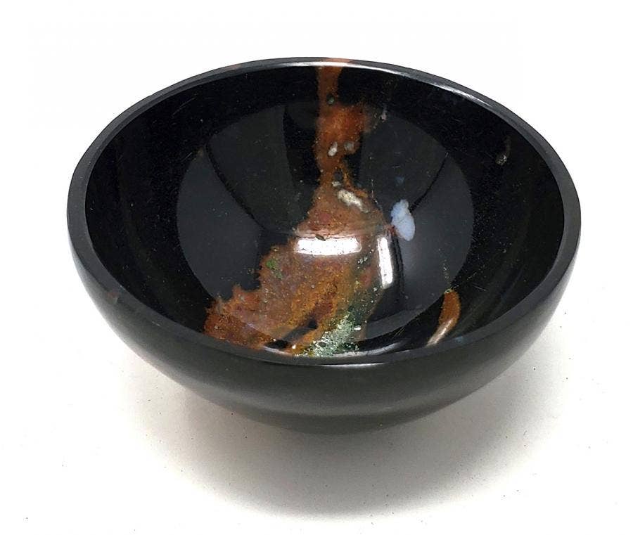 Sardonyx Gem Stone Bowl 2" Diameter x 0.75" High