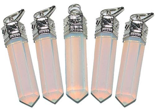 5 Pieces Opalite Pencil Point Pendant Set - 1.5"L