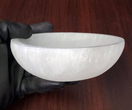 White Selenite Large Bowl 5" to 6 " Diameter