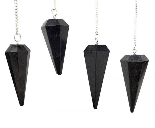 Black Agate Pendulum with Chain(4PACK)