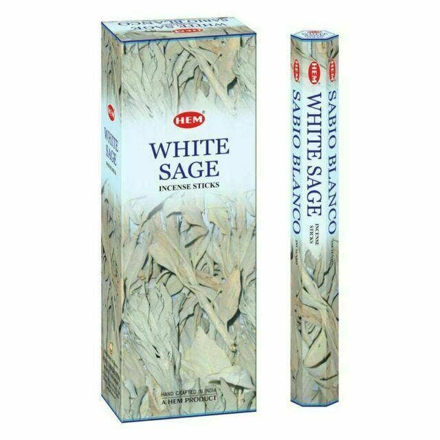 White Sage Hem incense sticks Hexa 120 sticks