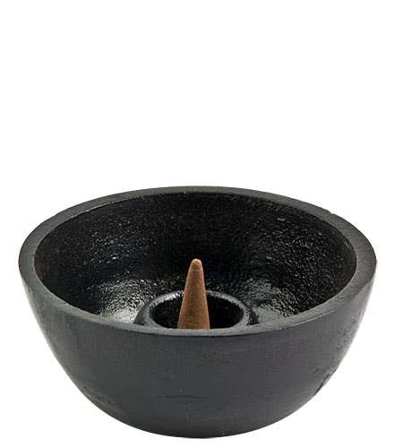 Cast Iron Smudge/Palo Santo/Cone Burner - 1.75"H, 4"D