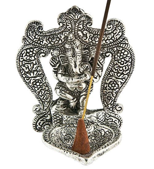 Lord Ganesh Incense Stick Burner - 4"H, 3.5"W