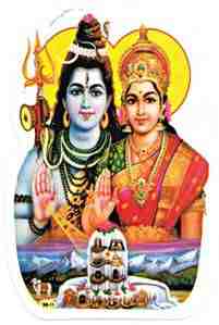 Shiva & Parvati Sticker - 2.25" x 3.5" (10 Per Pack)