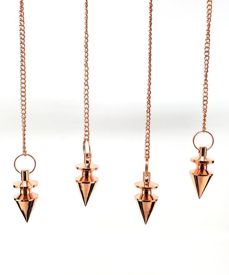 Copper Finish Pendulum 1.25"L with Chain 7.75"L(4PACK)