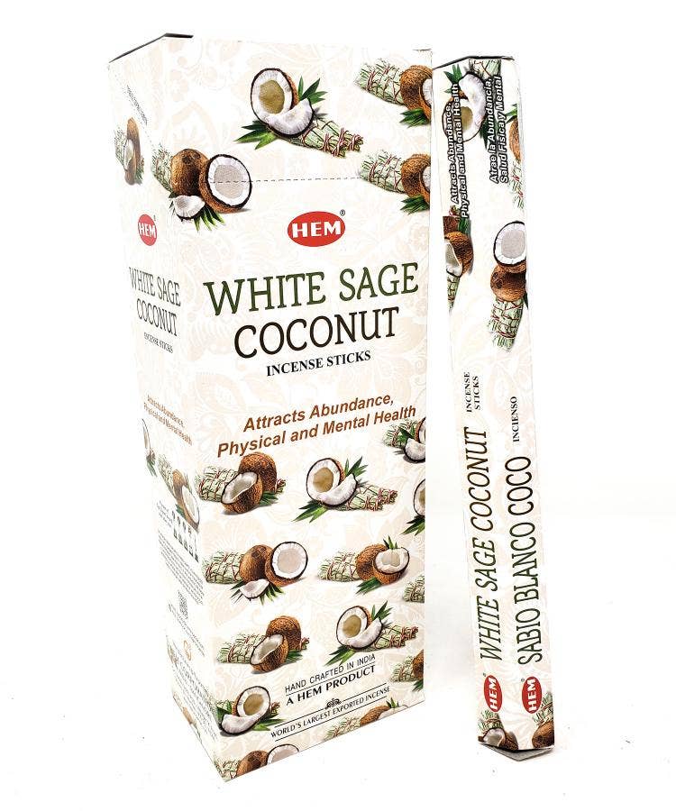 Hem White Sage Coconut Incense 120 Sticks