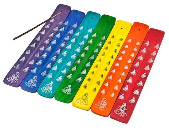 7 Pieces Chakra Lord Buddha Incense Stick Burner Set - 10"L