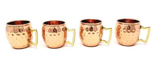 2 oz - Hammered Style Moscow Mule Mug 100% solid copper w/b