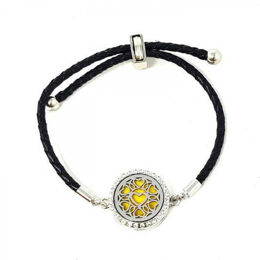 Essential Aromatherapy Diffuser Bracelet with Heart Locket D