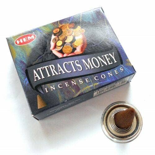 Attract Money Hem Incense Cones Bulk Wholesale 1Box 120Cones