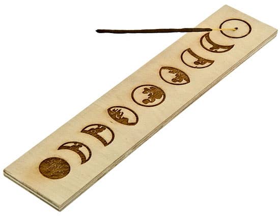 Moon Phase Incense Stick Burner - 10"L, 2"W