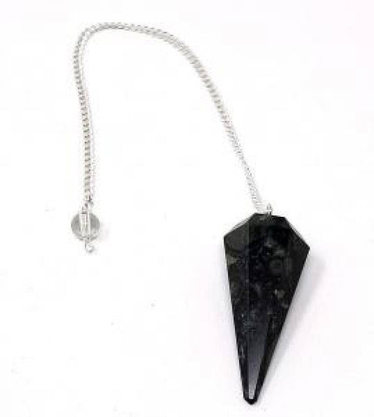 Kambaba Jasper Gemstone Pendulum with Chain (4PACK)