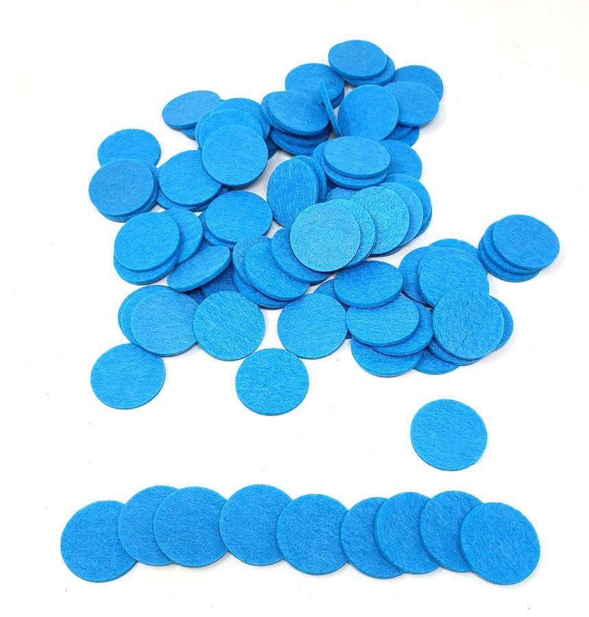 XL Baby Blue Essential Oil Felt Pads - 100 Pcs Replacement