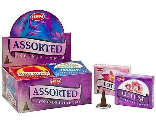 Assorted Hem Incense Cones Bulk Wholesale 120 cones 1 Box