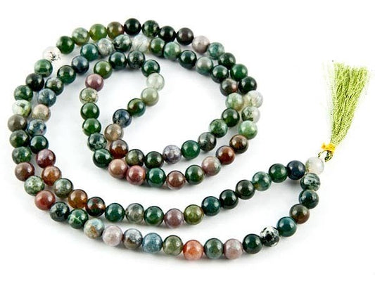 Fancy Jasper Prayer Mala - 8mm