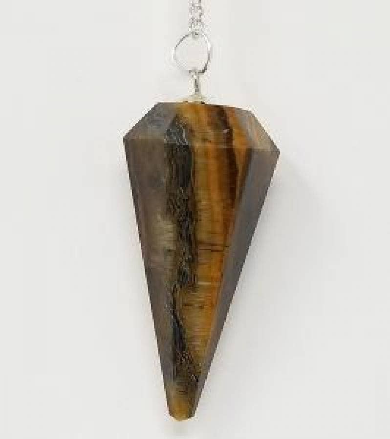 Tiger Eye Pendulum with Chain(4PACK)