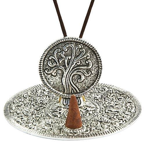 2 Pieces Tree of Life Incense Stick/Cone Burner - 4"D, 3"H