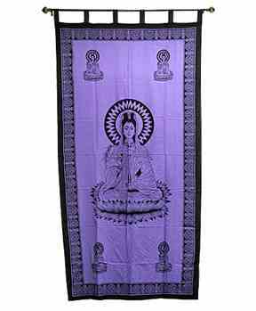 Kwan Yin Curtain (Purple) - 44"x88"