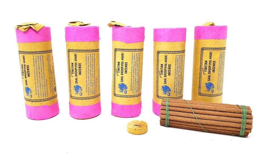 Tibetan Sal Dhoop Incense (30 stick) 4.5" Long- 5 Pack