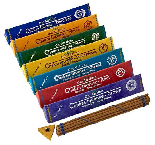 7 Pack Chakra Incense Set (19 sticks each pack) - 6.5"L