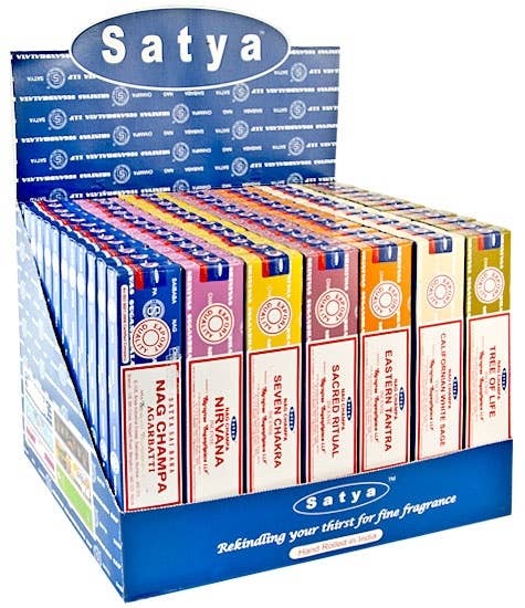 15 Gram Satya Sacred Series #2 Incense Display Set - 84 Pack