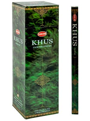 Hem Khus Incense - 8 Stick Packs (25 Packs Per Box)