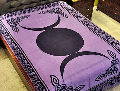 Triple Moon Tapestry (Purple) - 72" x 108"