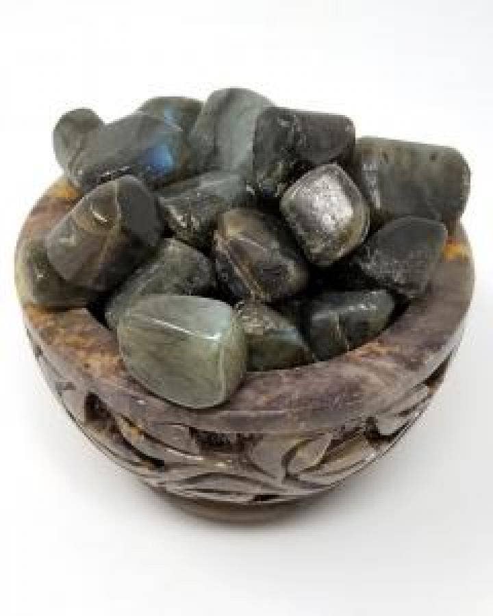 Labradorite Tumbled Stone 1 Lb (Genuine Polished Gemstone)