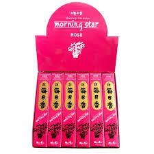 Morning Star Rose Incense 50 Sticks (12 Packs)