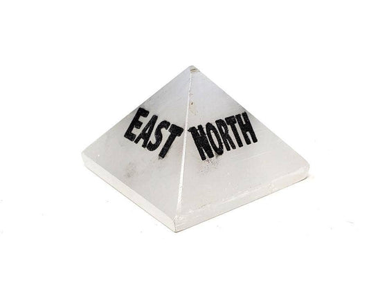 Selenite Directional Pyramid - North, East, South, West