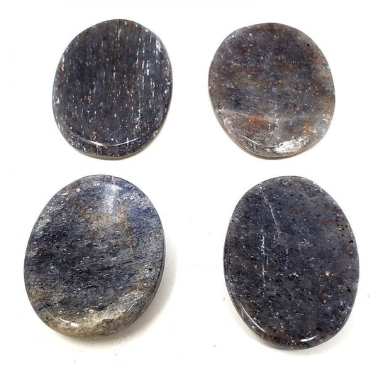 Worry Gemstone - Blue Aventurine Oval Stones (4 Pack) 1-1.5"