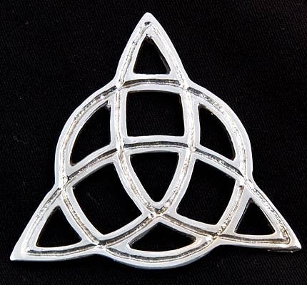 Triquetra Altar Tile Chrome Plated - 3"D