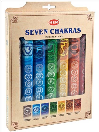 Hem 7 Chakra Gift Pack Incense 20 Sticks (7 Packs Per Box)