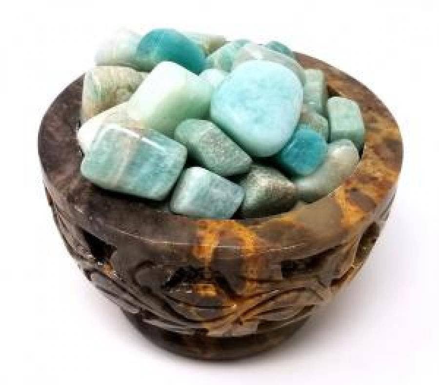 Amazonite Tumbled Stone 1 Lb (Genuine Polished Gemstone)