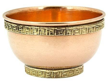 Plain Copper Offering Bowl - 3"D