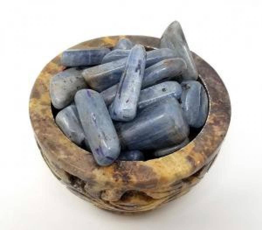 Blue Kyanite Tumbled Stone 1 Lb (Genuine Polished Gemstone)