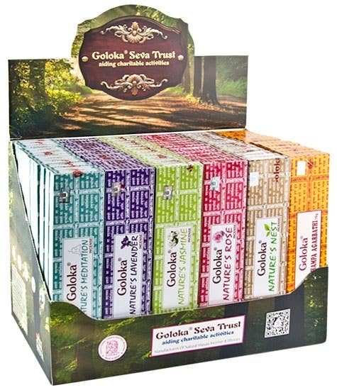 Goloka Nature's Series Incense Display Set - 72 Packs