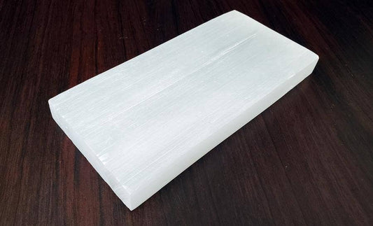 Selenite Charging Plate 8x4" (Approx 2 Lb's) - Gift Box Pack