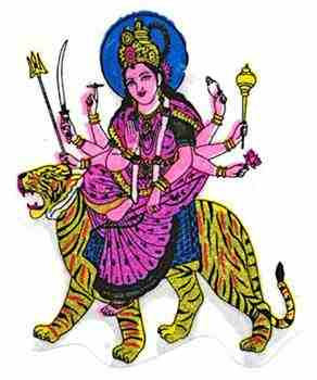 Goddess Durga Sticker - 2.5" x 3"(10 Per Pack)