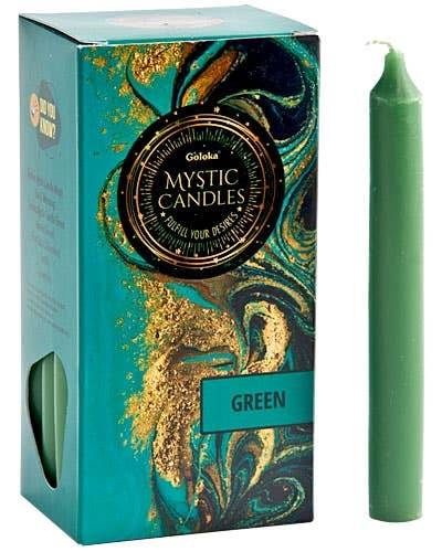 Goloka Green Mini Ritual Candle (Pack of 20) - 0.5"x5"