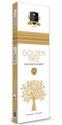 Golden Tree Incense by Alaukik - 90 Gram Pack (12 Packs P/B)