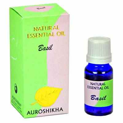 Auroshikha Basil Natural Essential Oil 10ml - 1/3fl.oz.