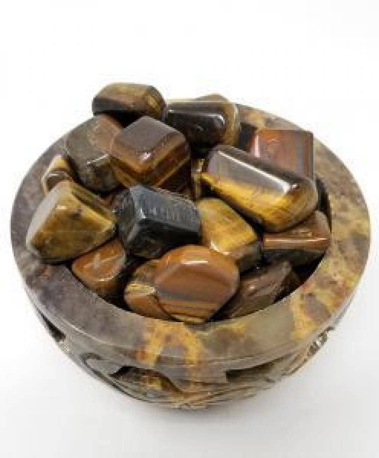 Tiger Eye Tumbled Stone 1 Lb (Genuine Polished Gemstone)