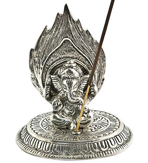 Lord Ganesh Incense Stick Burner - 4.5"H, 3.5"W