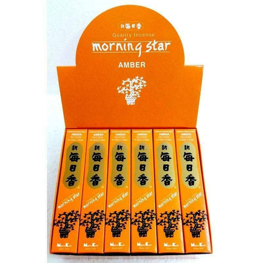 Morning Star Amber Incense 50 Sticks (12 Packs)