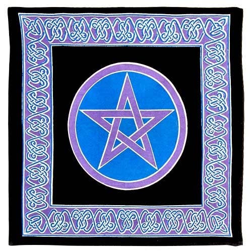 Pentacle in Heavy Canvas Altar Cloth - 24" x 24"