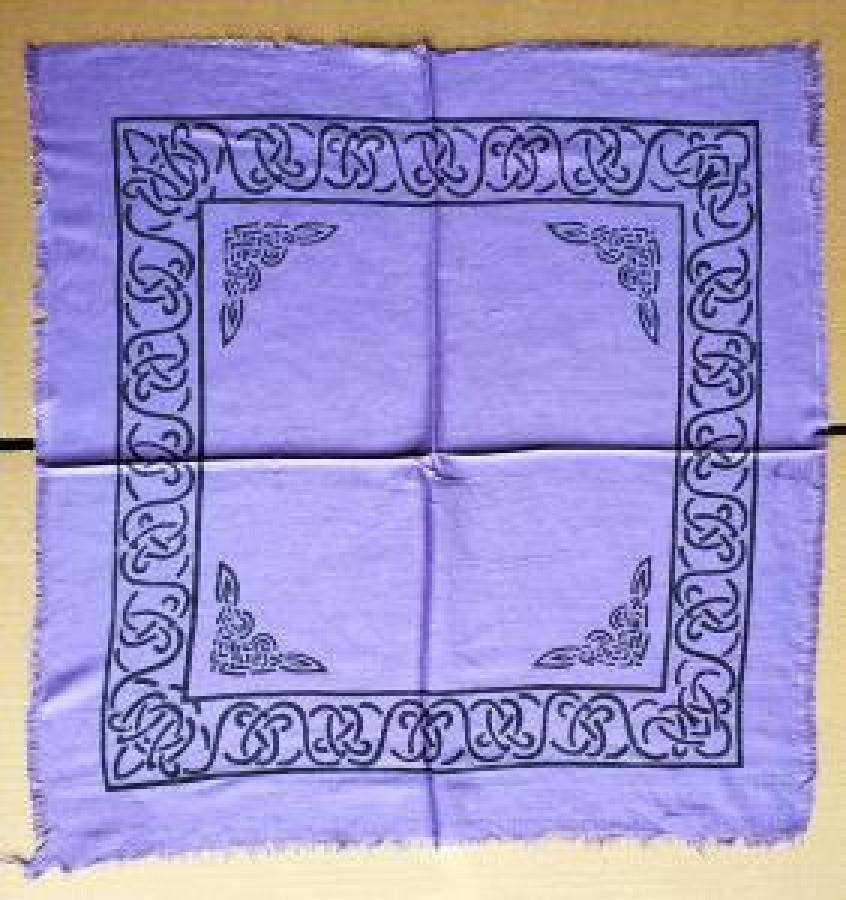 Celtic Border Altar Cloth 18 x 8" Purple/Black